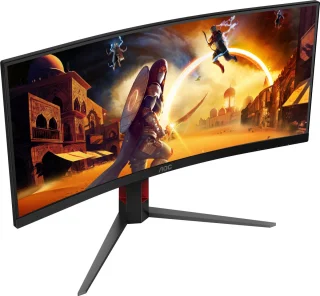 AOC CU34G4 34" Wide Quad HD monitor zwart/rood