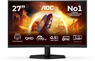 AOC G4 Q27G42ZE computermonitor 27 inch zwart-rood