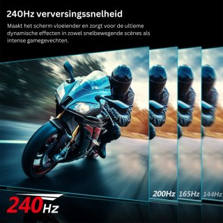 ApexArte Gaming Monitor 240Hz Full HD Zwart