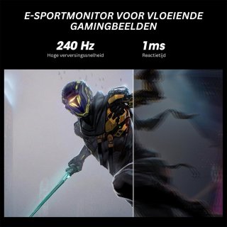 ApexArte Gaming Monitor Draagbaar Full HD 240Hz Zwart