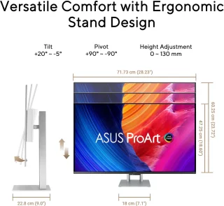 ASUS ProArt PA32UCDM 32" 4K UHD Professional Monitor