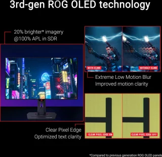 ASUS ROG Strix XG27AQDMG 27 Inch OLED Gaming Monitor