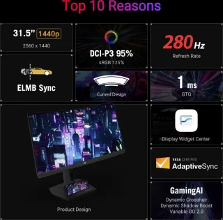 ASUS ROG Strix XG32WCMS 31.5" QHD Curved Gaming Monitor