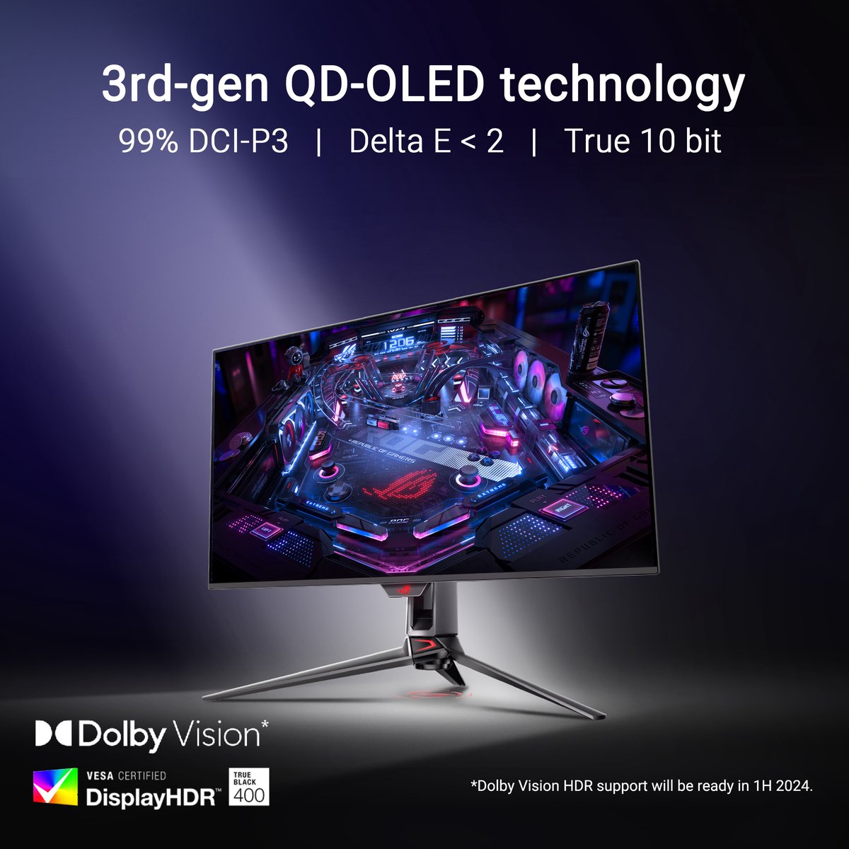 ASUS ROG Swift OLED PG32UCDM 31.5 Inch 4K UHD Gaming Monitor