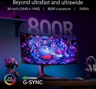 ASUS ROG Swift PG34WCDM 34 Inch Curved OLED Gaming Monitor