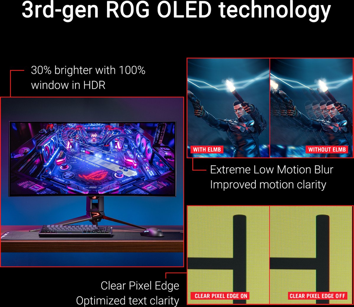 ASUS ROG Swift PG34WCDM 34 Inch Curved OLED Gaming Monitor