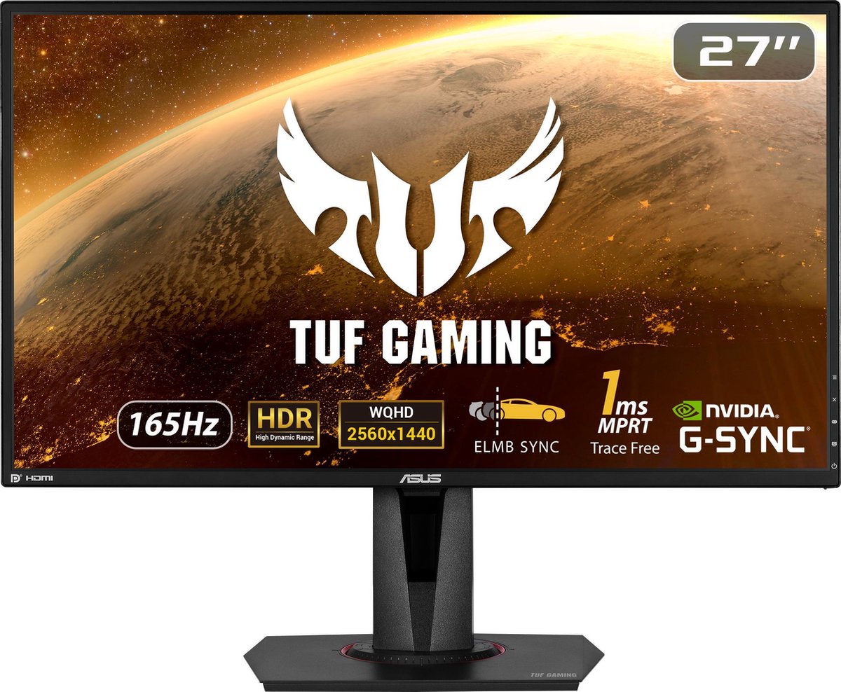 De ASUS TUF Gaming VG27AQ QHD 27 Inch Monitor in één oogopslag