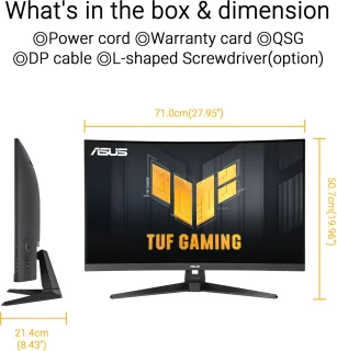 ASUS TUF Gaming VG32WQ3B 32" QHD Curved Monitor