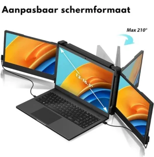 Aurixi® Portable Monitor Pro 13" / 16.5" Zwart