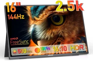 Draagbare gamingmonitor 16 inch QHD 144Hz