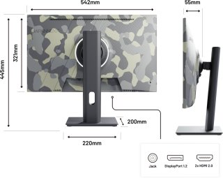 Écran PC Gaming 23,8" IPS FHD 200Hz Camouflage