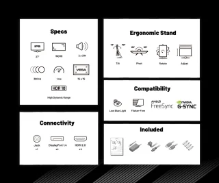 Écran PC Gaming 27" IPS WQHD 300Hz