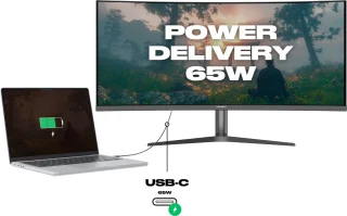 Écran PC Gaming Incurvé 37.5" UWQHD+ IPS 144Hz