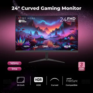 GAME HERO 24 inch Full HD Curved Gaming Monitor