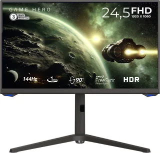 GAME HERO 24 inch Full HD IPS Gaming Monitor 144Hz 1ms