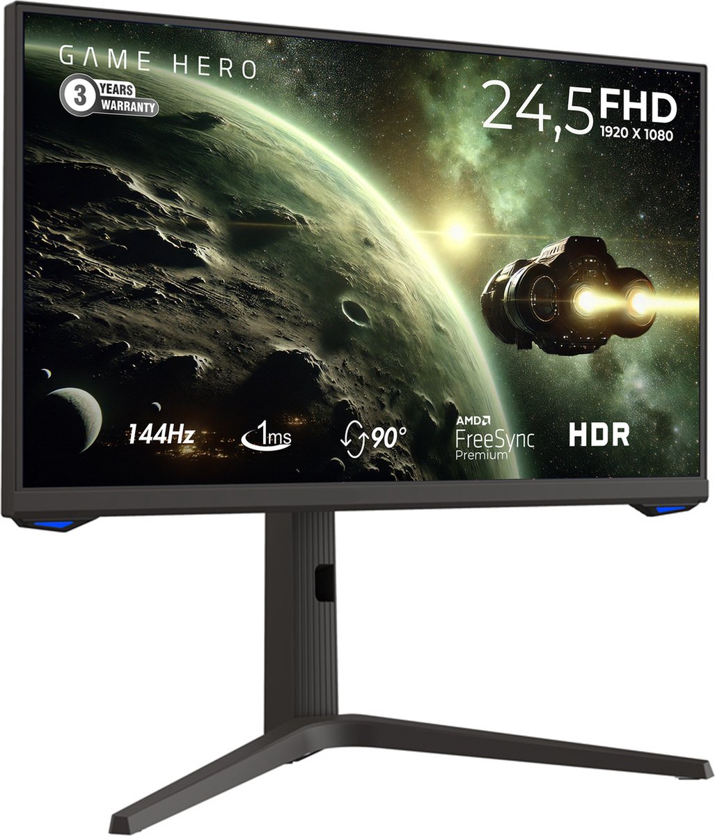 GAME HERO 24 inch Full HD IPS Gaming Monitor 144Hz 1ms