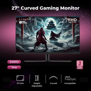 GAME HERO® 27 inch Full HD Curved Gaming Monitor
