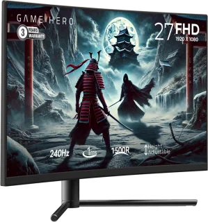 GAME HERO® 27 inch Full HD Curved Gaming Monitor