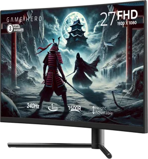GAME HERO® 27 inch Full HD Curved Gaming Monitor