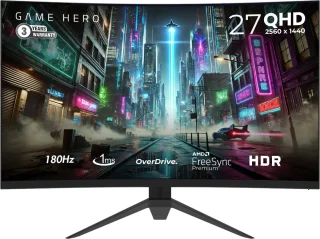 GAME HERO 27 inch QHD Curved Gaming Monitor
