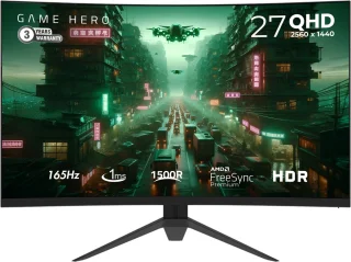 GAME HERO 27 Inch QHD Curved Gaming Monitor