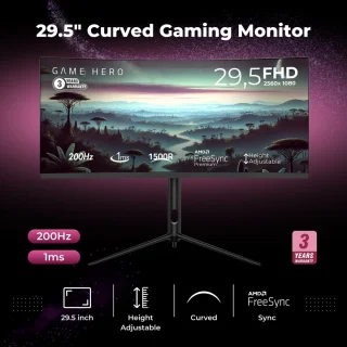 GAME HERO 29.5 inch Curved Ultrawide Gaming Monitor