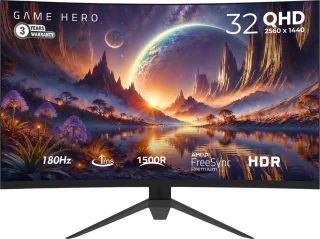 GAME HERO 32 inch Curved QHD VA Gaming Monitor