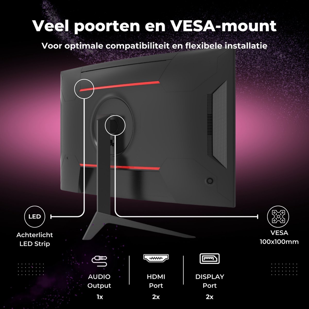 GAME HERO 32 inch Curved QHD VA Gaming Monitor