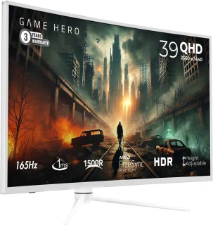GAME HERO 39 inch QHD Curved Gaming Monitor