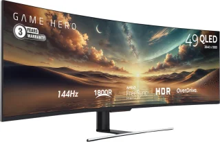 GAME HERO 49 inch UltraWide QLED Monitor 144Hz