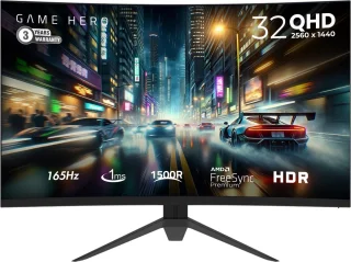 GAME HERO Curved QHD VA Gaming Monitor 32 inch