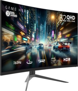 GAME HERO Curved QHD VA Gaming Monitor 32 inch