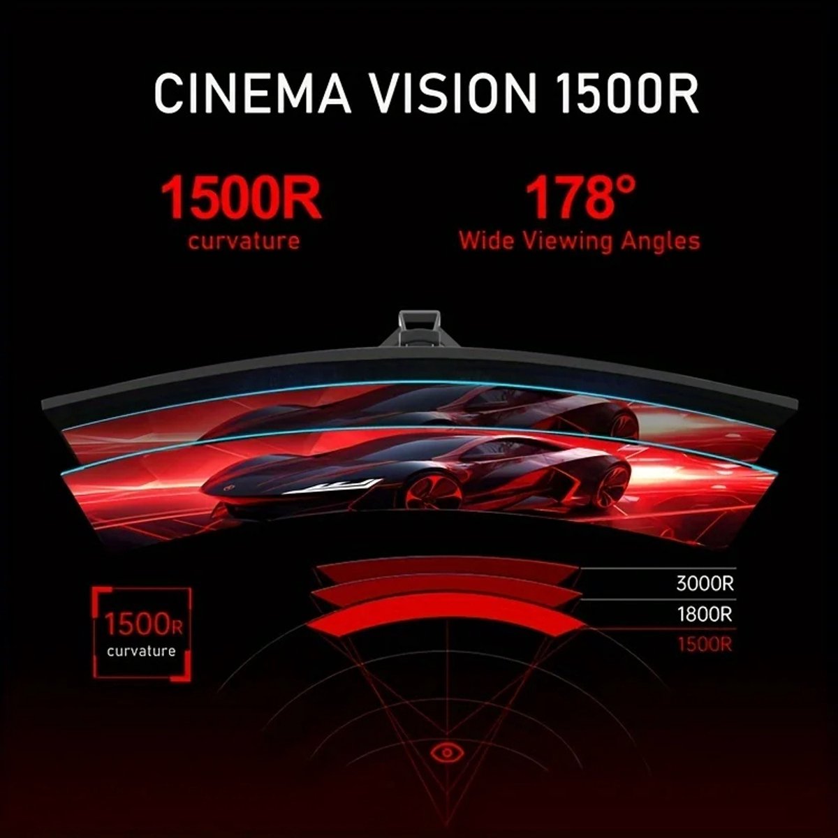 Gaming Monitor 34" Ultrawide Curved 165Hz QHD