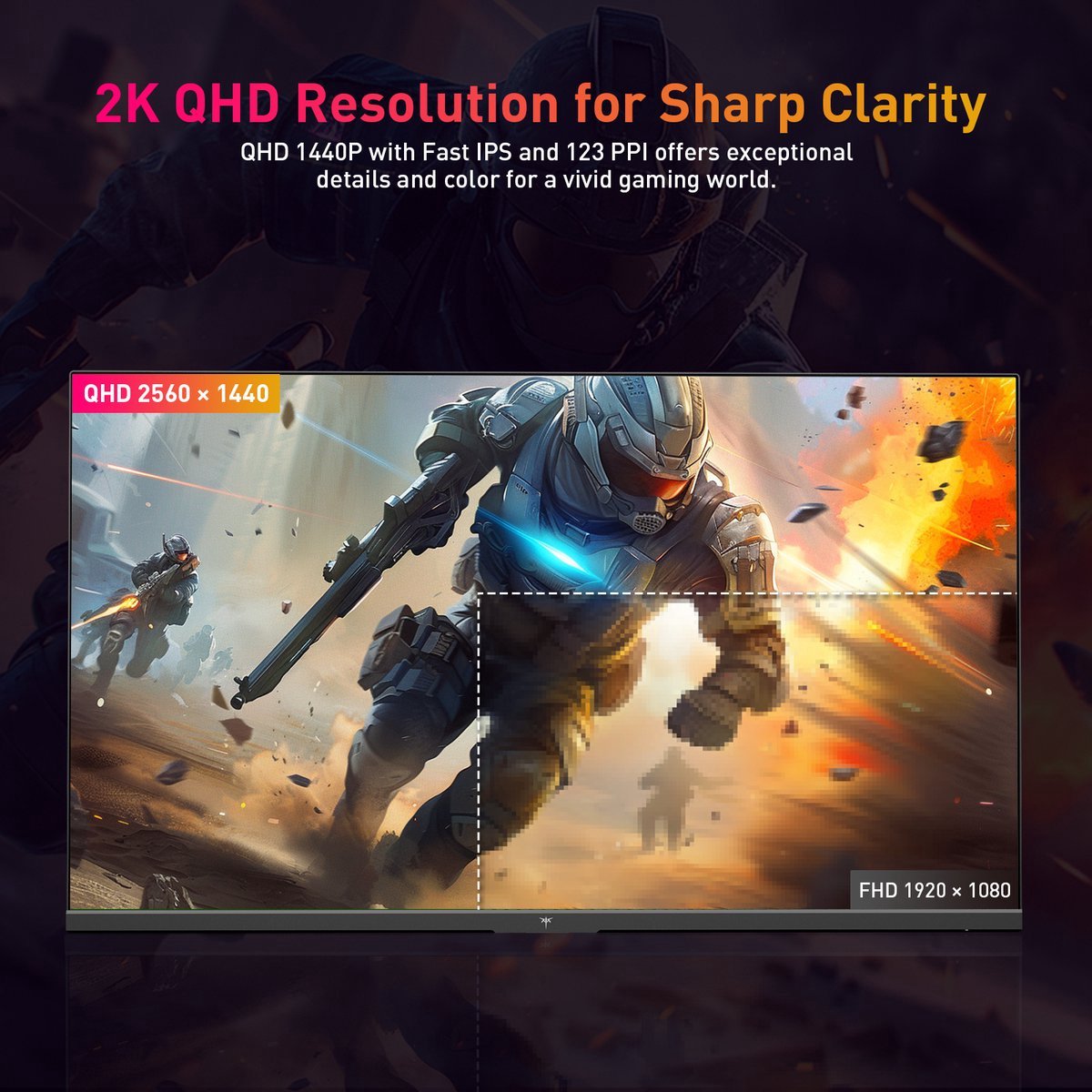 Gamingmonitor 24-inch 2560x1440 IPS 180Hz FreeSync G-Sync