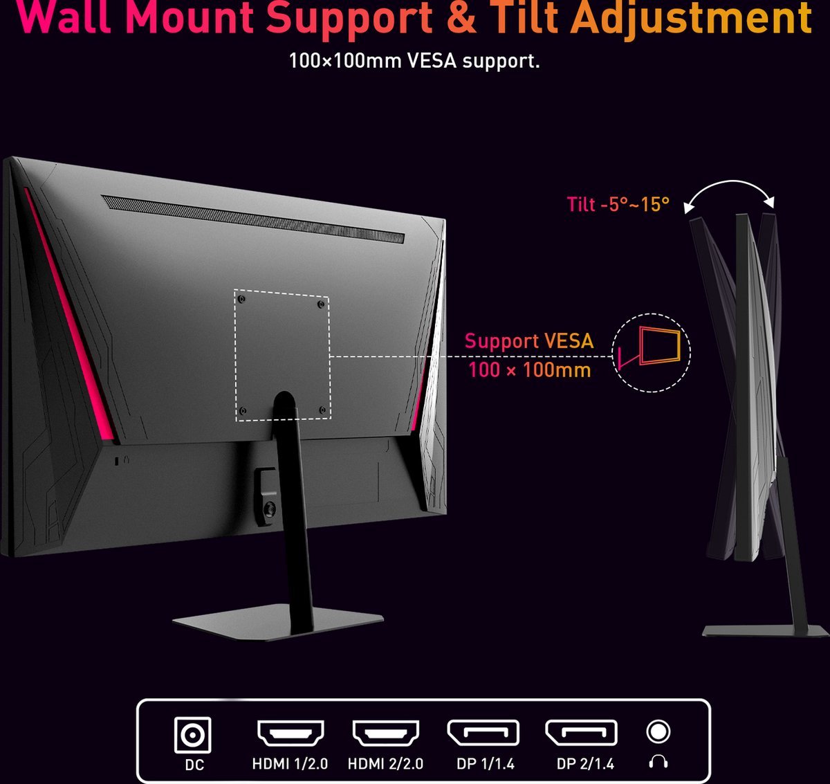 Gamingmonitor 24-inch 2560x1440 IPS 180Hz FreeSync G-Sync
