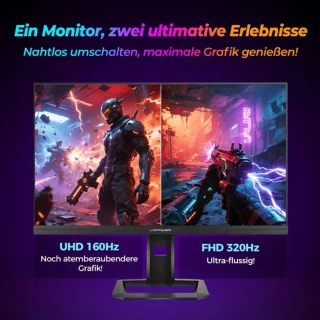Gamingmonitor 27 inch UHD 4K 160Hz – Rapid IPS 1ms OD – 130% sRGB HDR400 – HDMI 2.1 DisplayPort VESA – scherm voor games en films