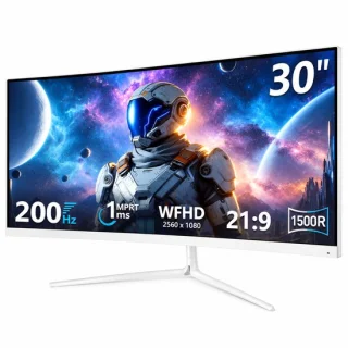 Gamingmonitor 30 inch curved – wit