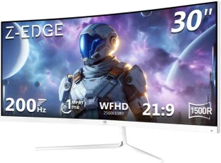 Gamingmonitor gebogen - 30 inch - wit