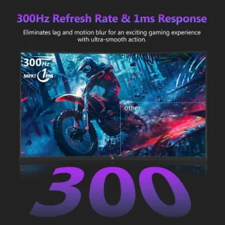 Gebogen gamingmonitor 27 inch 300 Hz - FHD 1920 x 1080 - VA-paneel - mat zwart