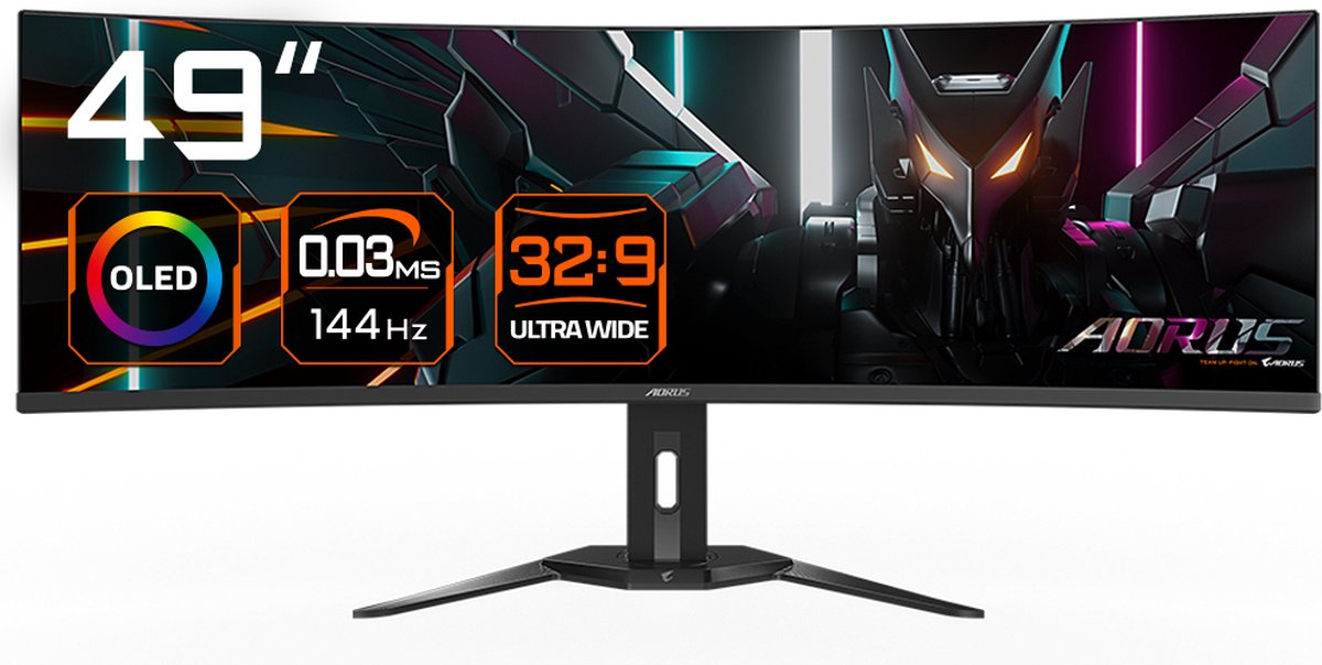 Gigabyte AORUS CO49DQ Curved Ultrawide Monitor 49"