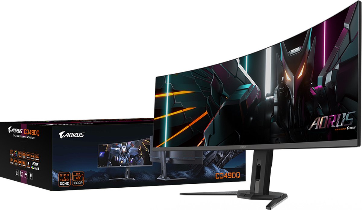Gigabyte AORUS CO49DQ Curved Ultrawide Monitor 49"