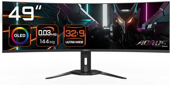 Gigabyte AORUS CO49DQ Curved Ultrawide Monitor 49"