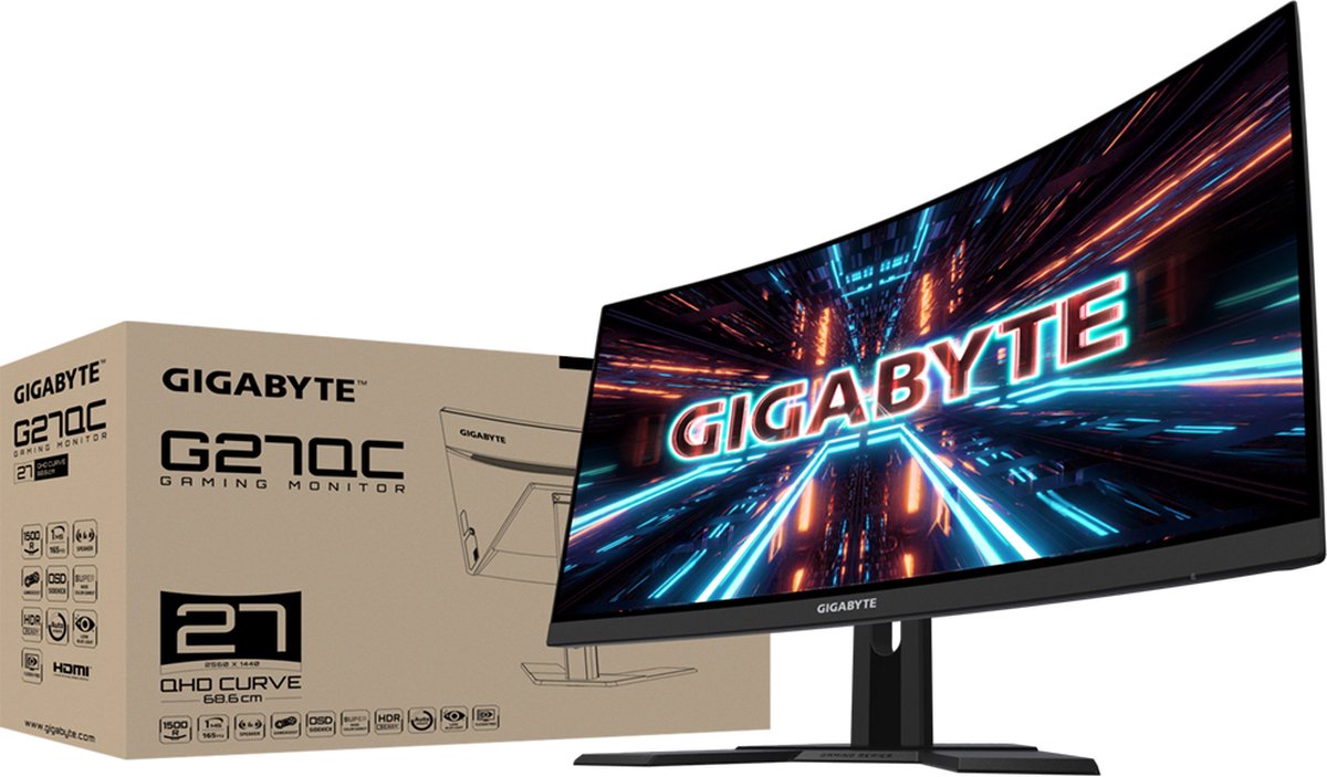 Gigabyte G27QC 27" QHD Curved LED Monitor