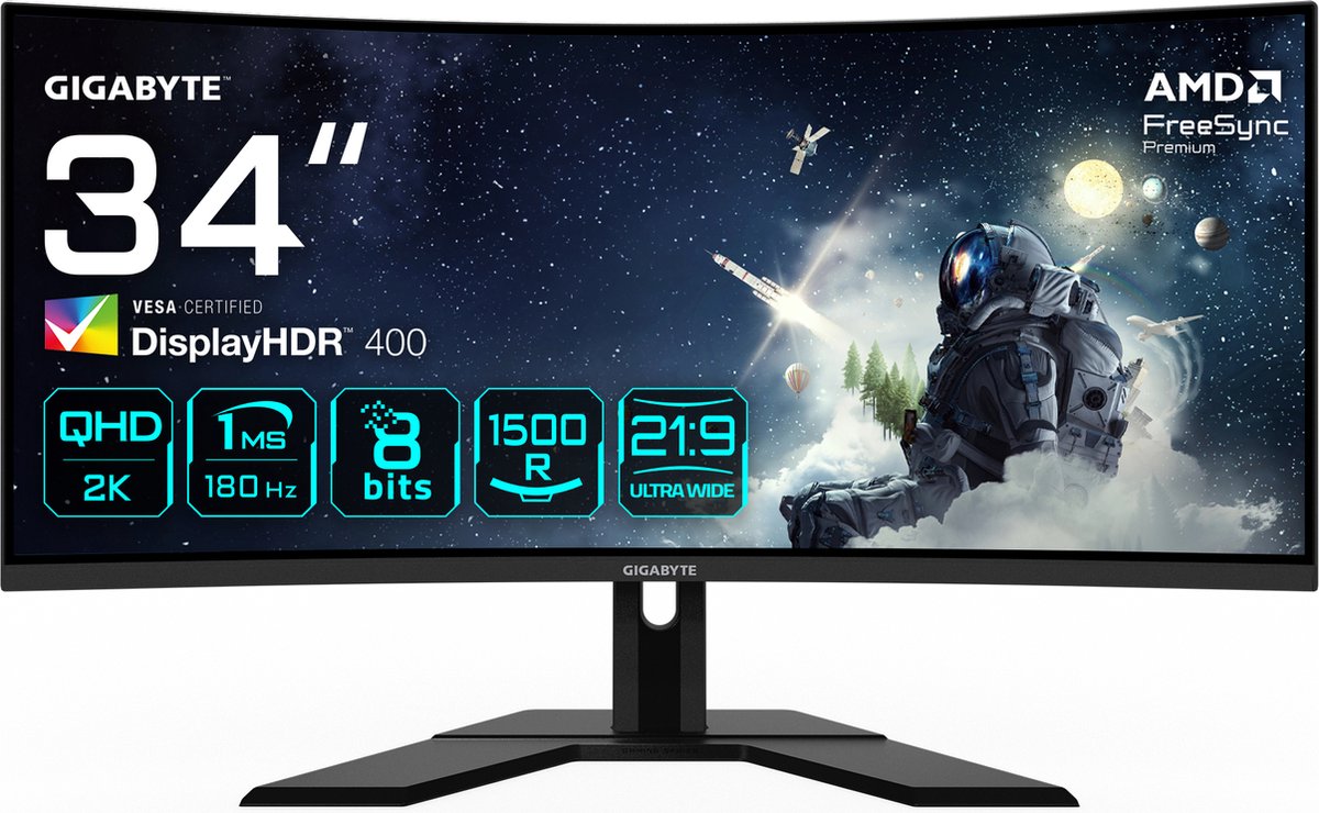 Gigabyte G34WQCP 34 inch Curved Ultrawide Gaming Monitor