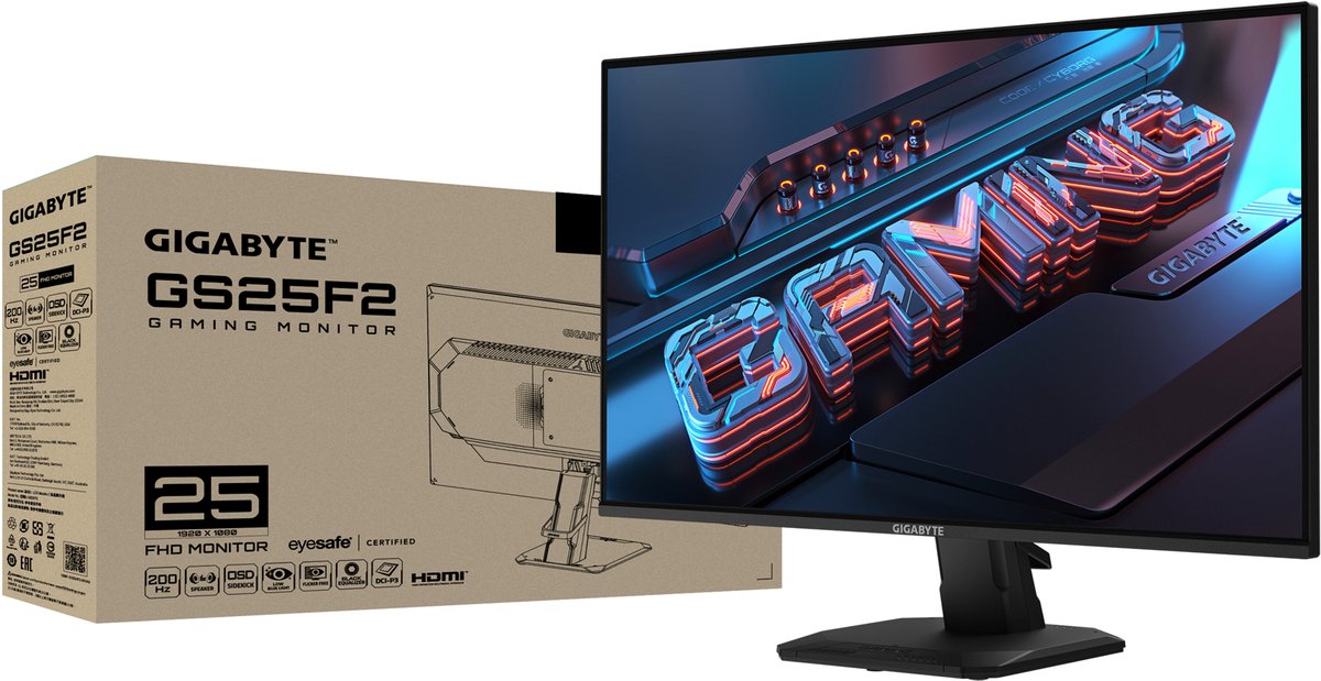 Gigabyte GS25F2 25" Full HD IPS Gaming Monitor