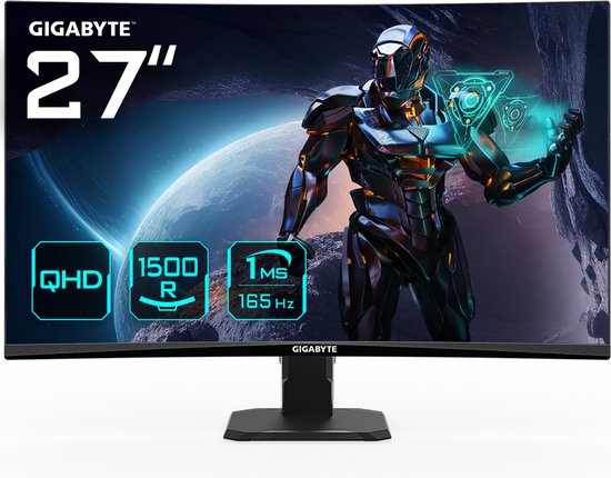 Gigabyte GS27QC 27" Curved Monitor QHD 165Hz