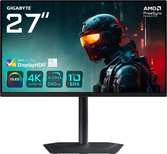 GIGABYTE MO27U2 27 inch QD-OLED Gaming Monitor