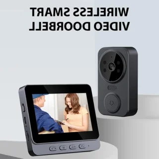 Intellig Draadloze Intercomdeurbel Model 4.3 - 4,3 inch Zwart