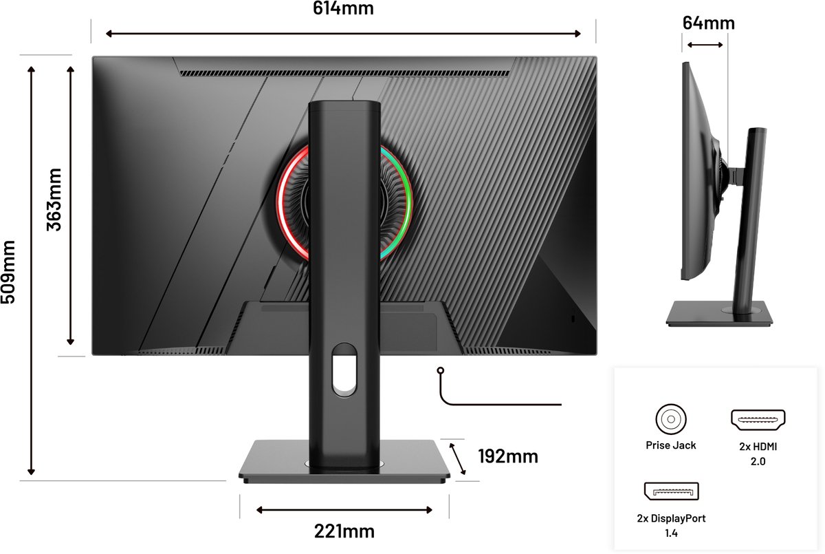 JAPANNEXT JN-27IPS165WQHDR-HSP 27" Monitor