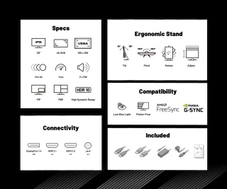 JAPANNEXT JN-280IPS144UHDR 28" 4K Gaming Monitor